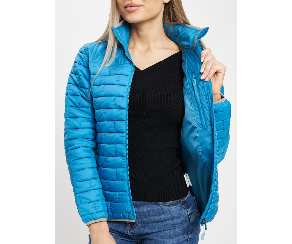 Стеганная куртка синего цвета 33315S