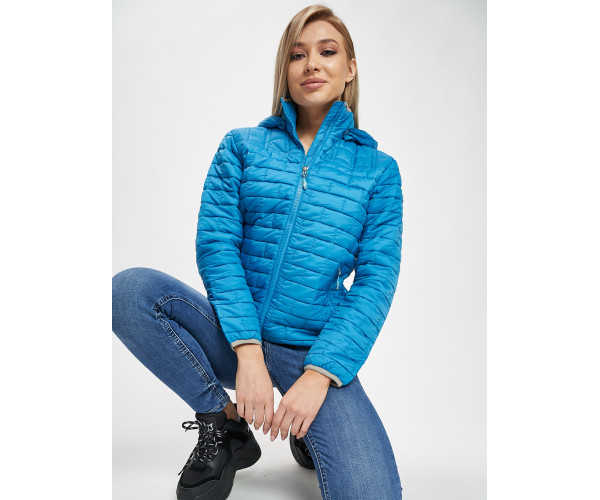Стеганная куртка синего цвета 33315S