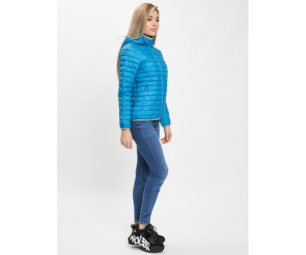 Стеганная куртка синего цвета 33315S