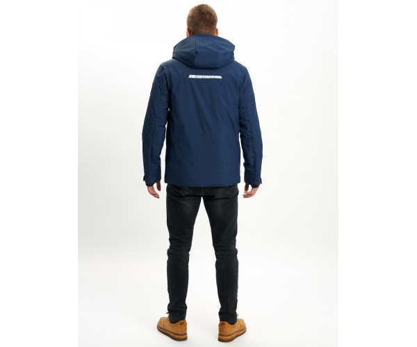 Горнолыжная куртка мужская  темно-синего цвета 2088TS