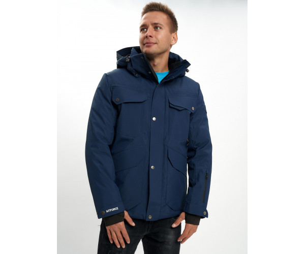 Горнолыжная куртка мужская  темно-синего цвета 2088TS