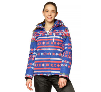 Женская зимняя горнолыжная куртка синего цвета 1795S