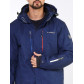 Мужская зимняя горнолыжная куртка большого размера темно-синего цвета 19471TS