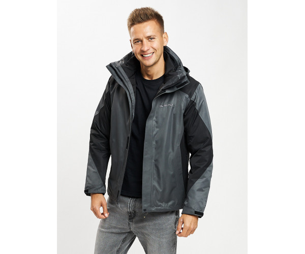 Куртка демисезонная 3 в 1серого цвета 93213Sr