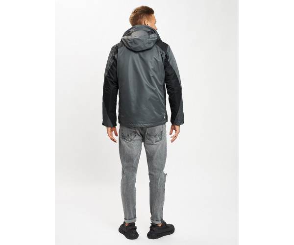 Куртка демисезонная 3 в 1серого цвета 93213Sr