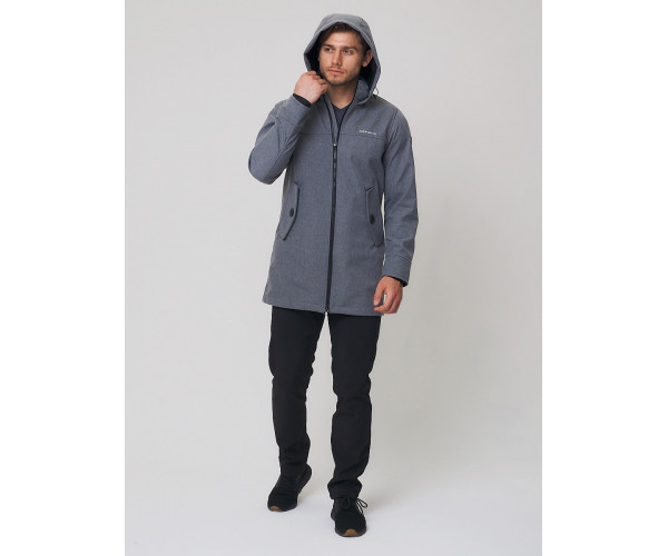 Спортивный костюм мужской  серого цвета 02020Sr