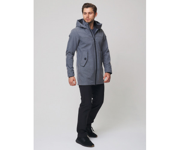 Спортивный костюм мужской  серого цвета 02020Sr