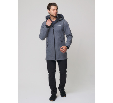 Спортивный костюм мужской  серого цвета 02020Sr