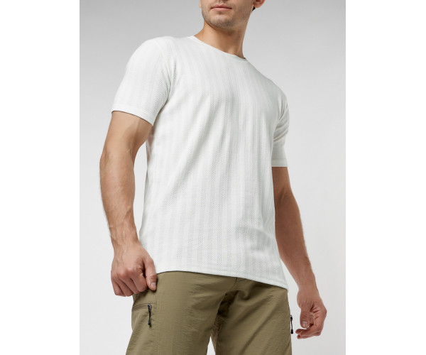 Мужская футболка в сетку белого цвета 221490Bl