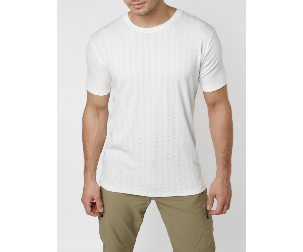 Мужская футболка в сетку белого цвета 221490Bl