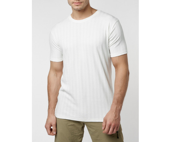 Мужская футболка в сетку белого цвета 221490Bl