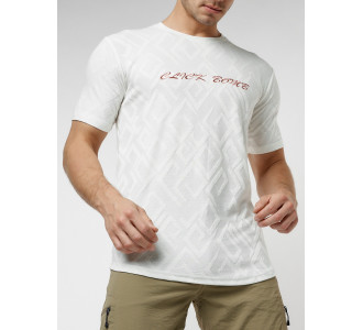 Мужская футболка с надписью белого цвета 222006Bl