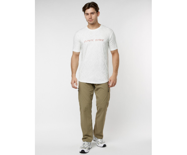 Мужская футболка с надписью белого цвета 222006Bl