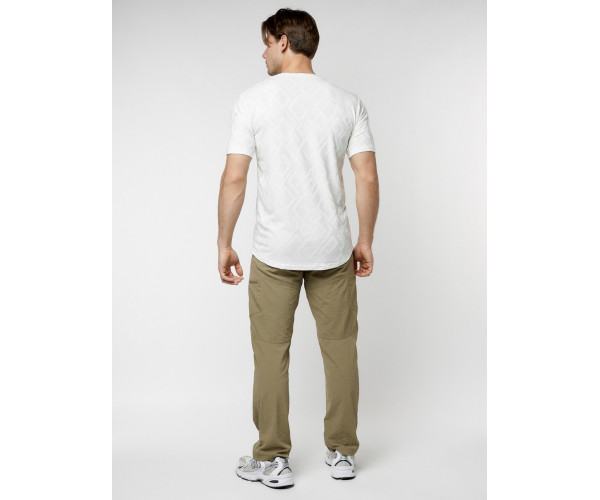 Мужская футболка с надписью белого цвета 222006Bl