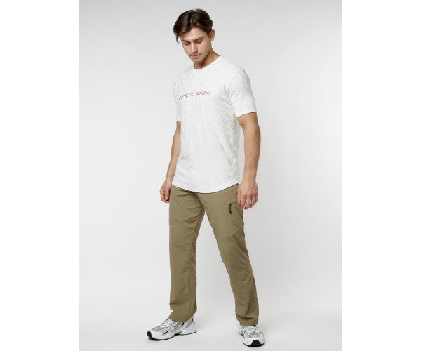 Мужская футболка с надписью белого цвета 222006Bl