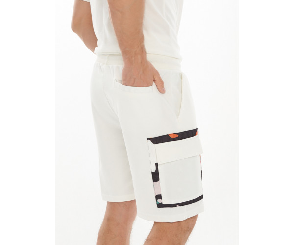 Костюм шорты и футболка белого цвета 9183Bl