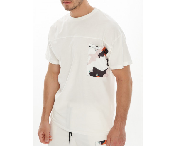 Костюм шорты и футболка белого цвета 9183Bl