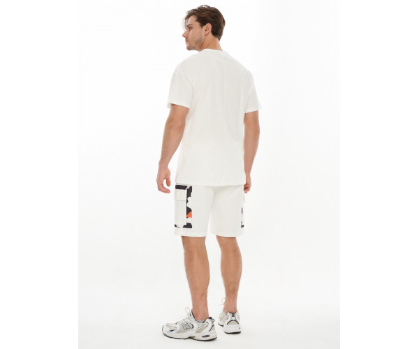 Костюм шорты и футболка белого цвета 9183Bl