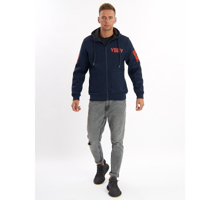 Толстовка мужская темно-синего цвета 3003TS