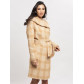 Пальто зимнее женское бежевого цвета 4017B