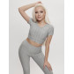 Костюм для фитнеса женский серого цвета 2001Sr