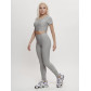 Костюм для фитнеса женский серого цвета 2001Sr