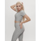 Костюм для фитнеса женский серого цвета 2001Sr