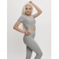 Костюм для фитнеса женский серого цвета 2001Sr