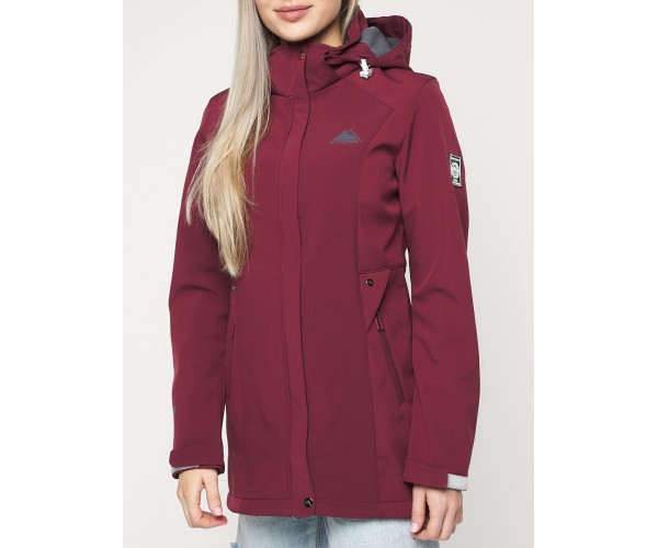 Ветровка женская  бордового цвета 20371Bo