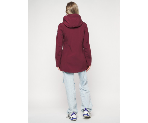 Ветровка женская  бордового цвета 20371Bo
