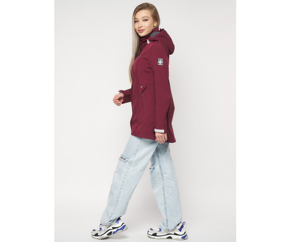 Ветровка женская  бордового цвета 20371Bo