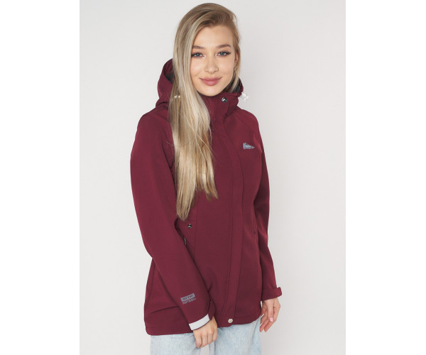 Ветровка женская  бордового цвета 20371Bo