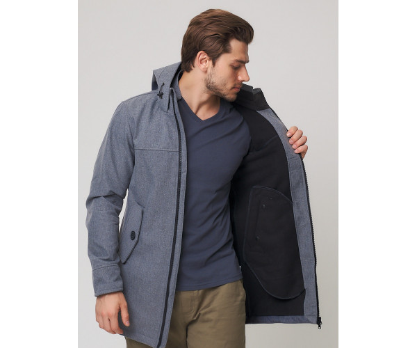 Парка мужская осенняя весенняя  серого цвета 2020Sr