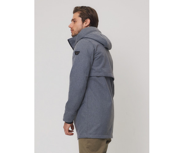 Парка мужская осенняя весенняя  серого цвета 2020Sr