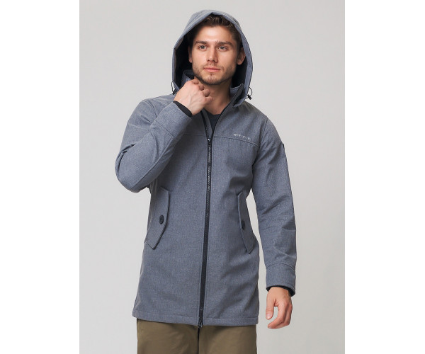 Парка мужская осенняя весенняя  серого цвета 2020Sr