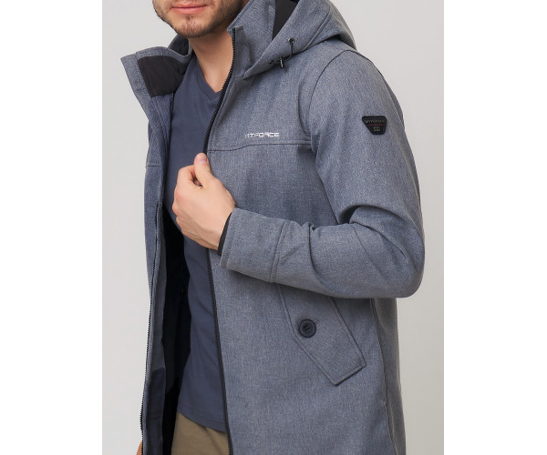 Парка мужская осенняя весенняя  серого цвета 2020Sr