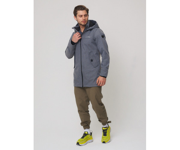 Парка мужская осенняя весенняя  серого цвета 2020Sr