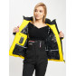 Горнолыжная куртка женская желтого цвета 77031J