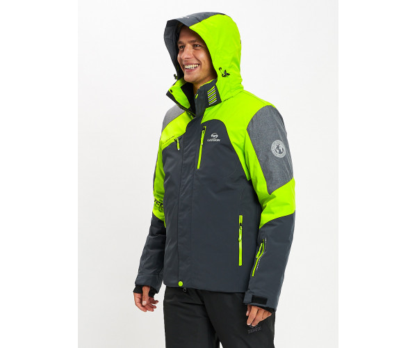 Горнолыжная куртка мужская зеленого цвета 77013Z