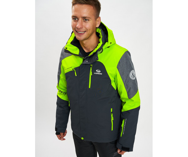 Горнолыжная куртка мужская зеленого цвета 77013Z