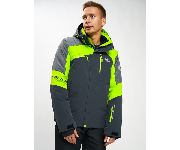 Горнолыжная куртка мужская зеленого цвета 77013Z