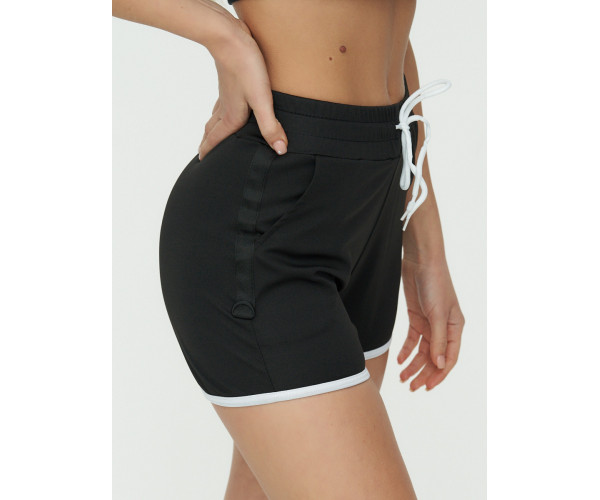 Спортивные шорты женские черного цвета 3019Ch