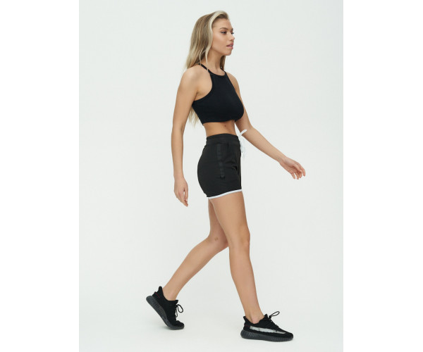 Спортивные шорты женские черного цвета 3019Ch
