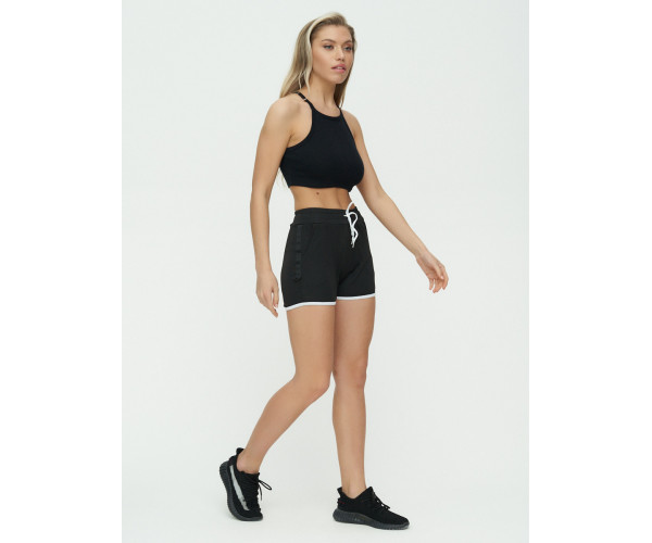 Спортивные шорты женские черного цвета 3019Ch