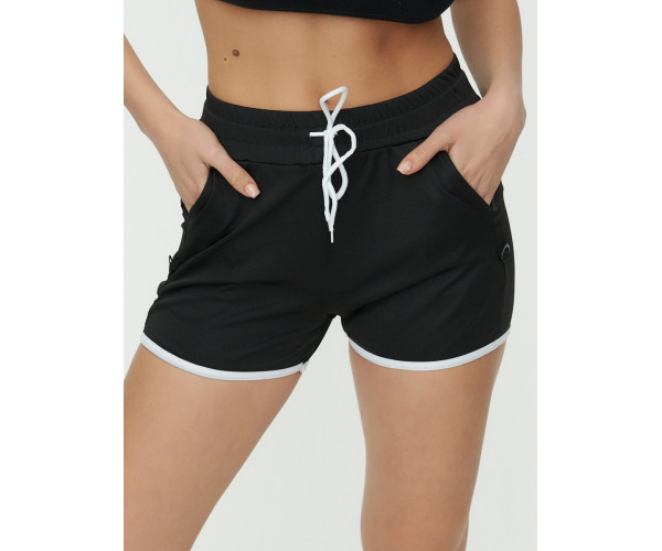 Спортивные шорты женские черного цвета 3019Ch