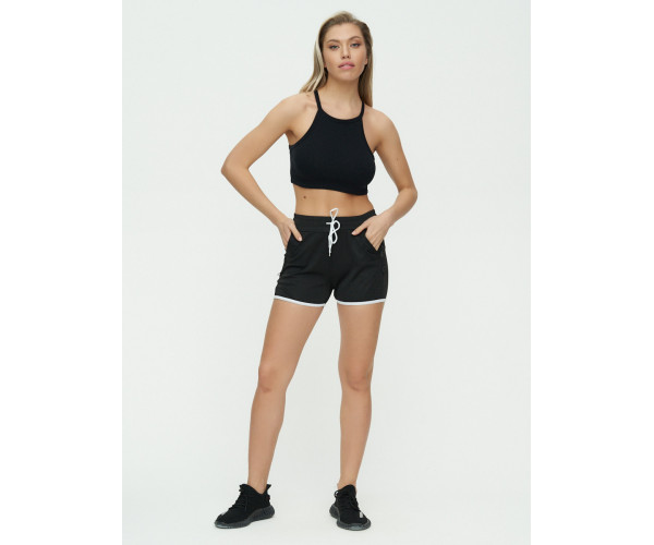 Спортивные шорты женские черного цвета 3019Ch