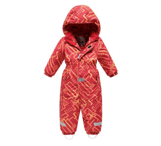 Детский зимний комбинезон персикового цвета 9026P