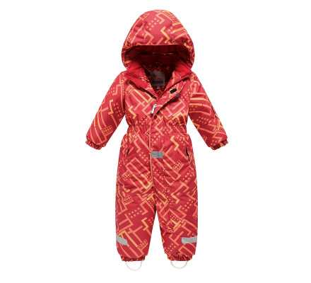 Детский зимний комбинезон персикового цвета 9026P