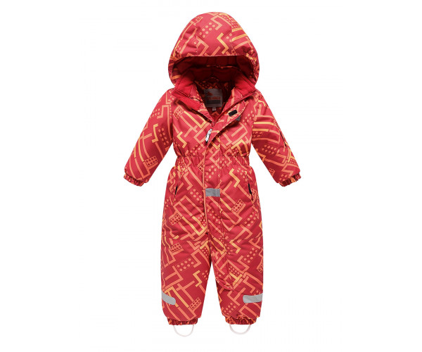 Детский зимний комбинезон персикового цвета 9026P