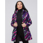 Женская осенняя весенняя парка softshell фиолетового цвета 19221F